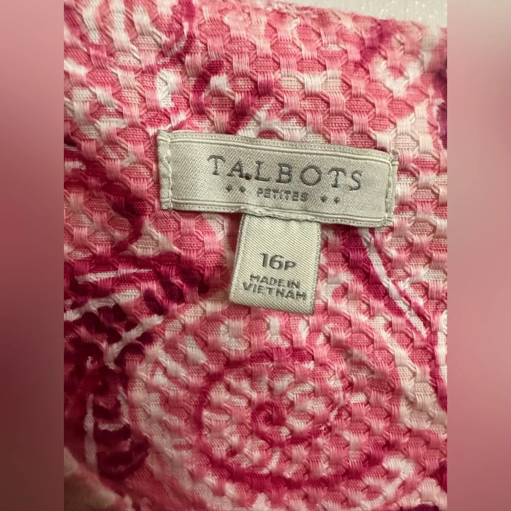 Talbots Seashell Print Pink Dress - Picture 3 of 9